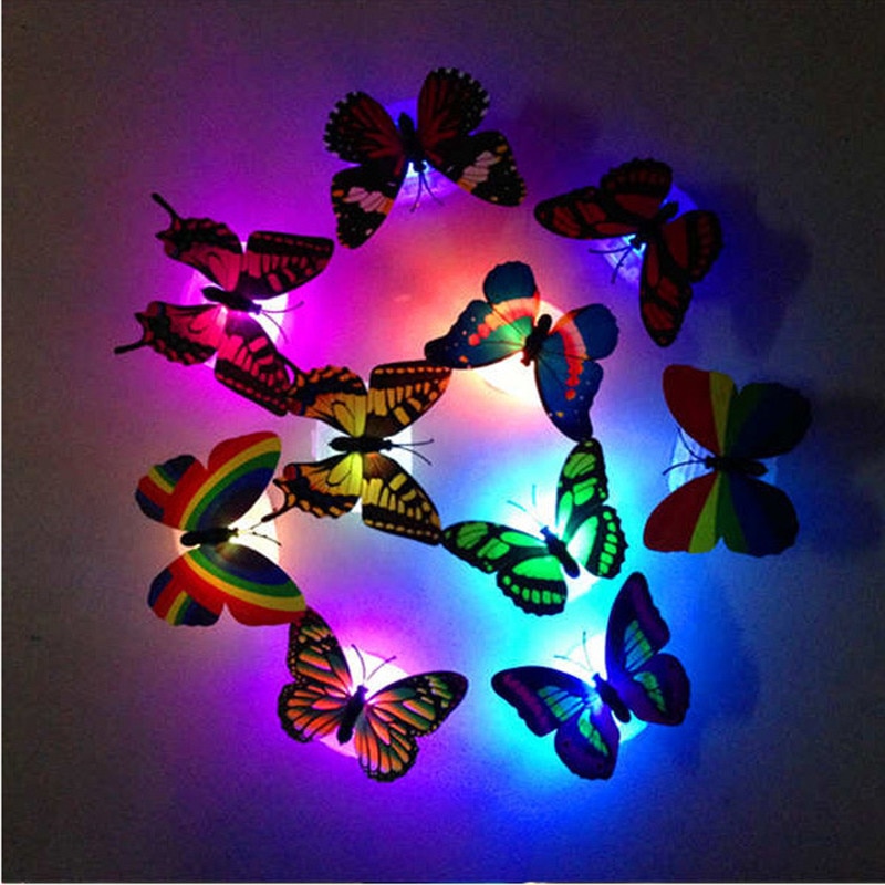 Colorful Stick On LED Butterfly Lights (5 pcs) Colorful Stick On LED Butterfly Lights (5 pcs)
