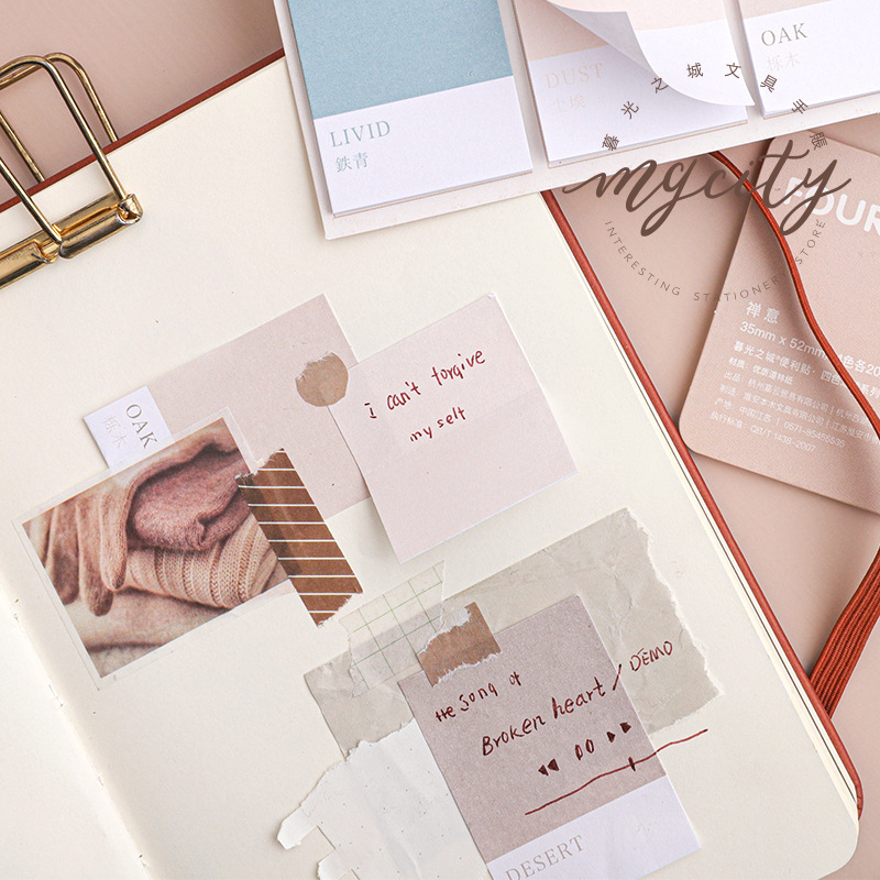 Colorful Sticky Memo Pads (80 Sheets)