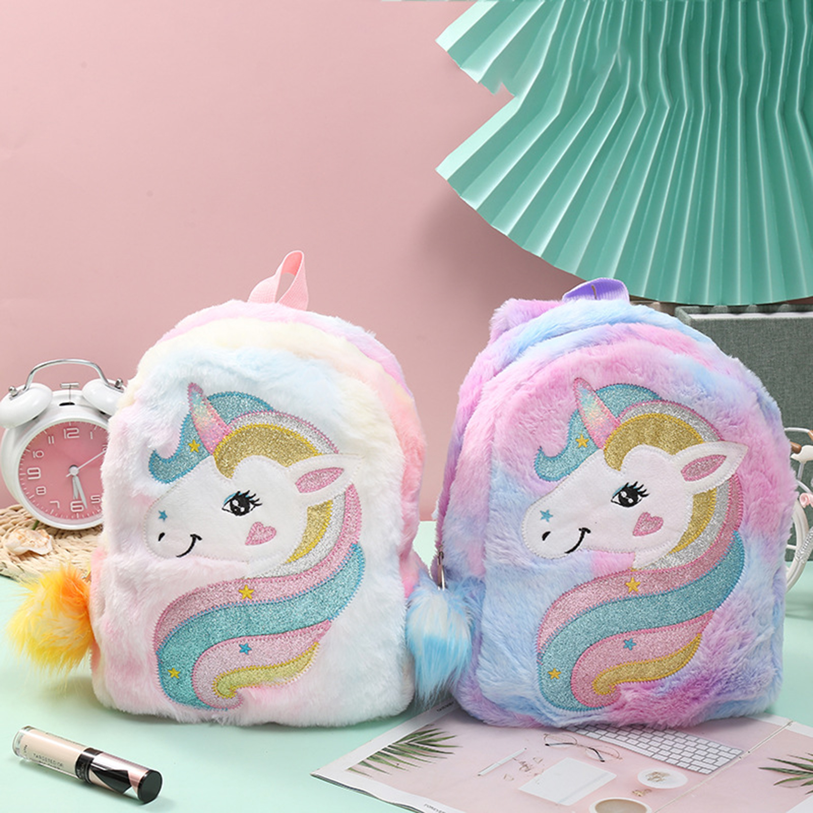 Colorful Unicorn Plush Backpack Colorful Unicorn Plush Backpack