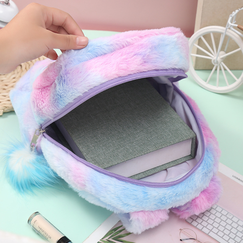 Colorful Unicorn Plush Backpack
