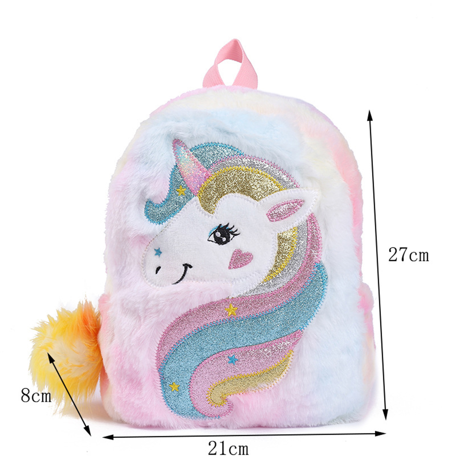 Colorful Unicorn Plush Backpack