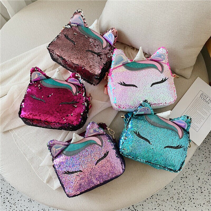 Colorful Unicorn Sequin Bag