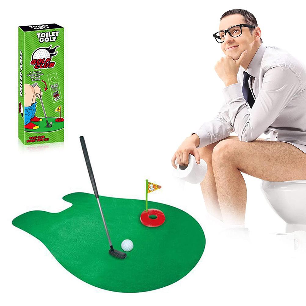 Complete Toilet Mini Golf Toy Set