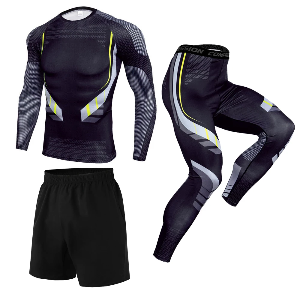 Compression Underwear Gym Sportswear Suit Men Tights Training Clothes Workout Jogging Sports Set Running Rashguard Compression Underwear Gym Sportswear Suit Men Tights Training Clothes Workout Jogging Sports Set Running Rashguard