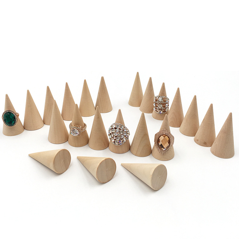 Cone Wooden Ring Display (6 pcs) Cone Wooden Ring Display (6 pcs)