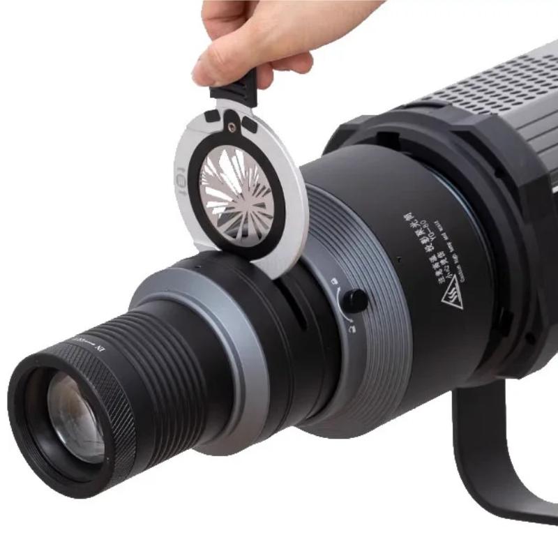 Conical Optical Snoot Photo Studio Accessory for LED Light Flash Strobe Light with Lens Bowens Mount 20 Gobos Conical Optical Snoot Photo Studio Accessory for LED Light Flash Strobe Light with Lens Bowens Mount 20 Gobos