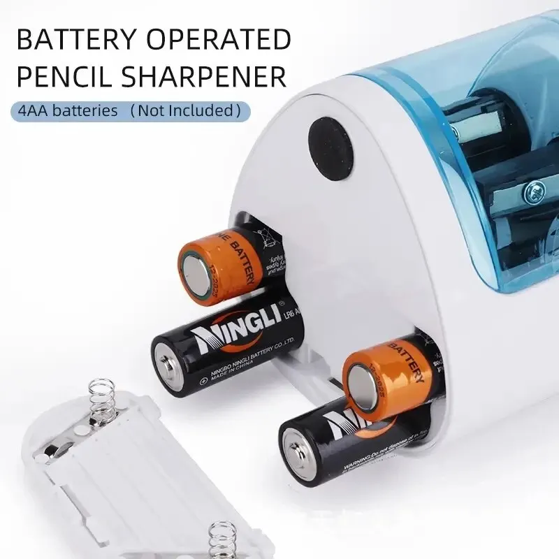 Convenient Electric Double Hole Pencil Sharpener – Quick Easy Sharpening for 6-12mm Pencils Convenient Electric Double Hole Pencil Sharpener – Quick Easy Sharpening for 6-12mm Pencils