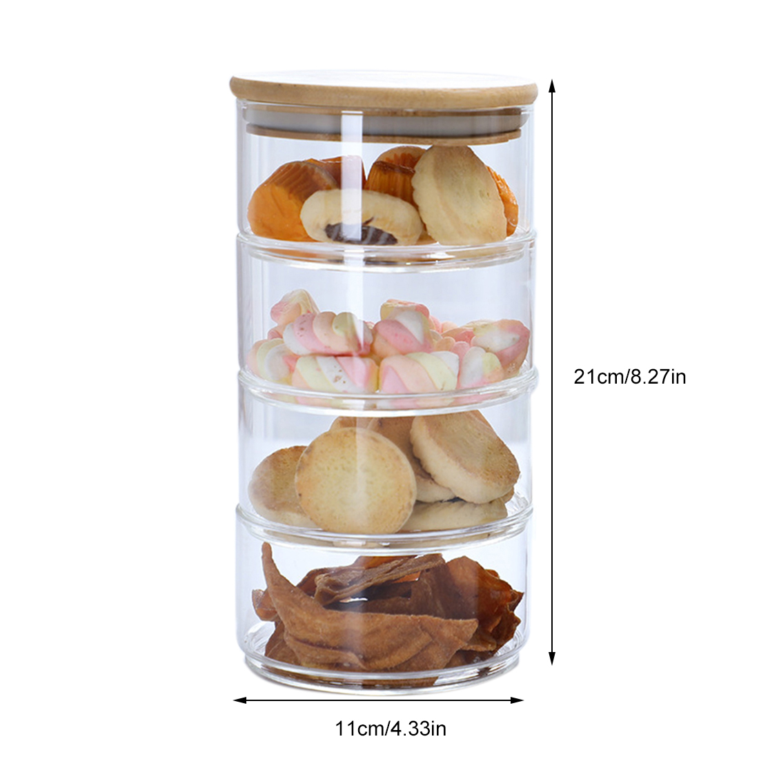 Cookie Jar Stackable Food Container