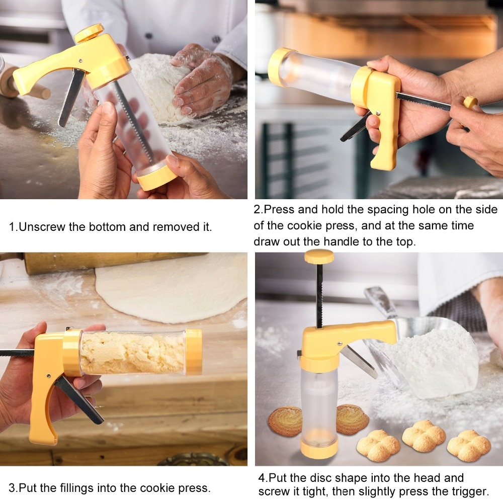 Cookie Press Gun Dough Piping Tool