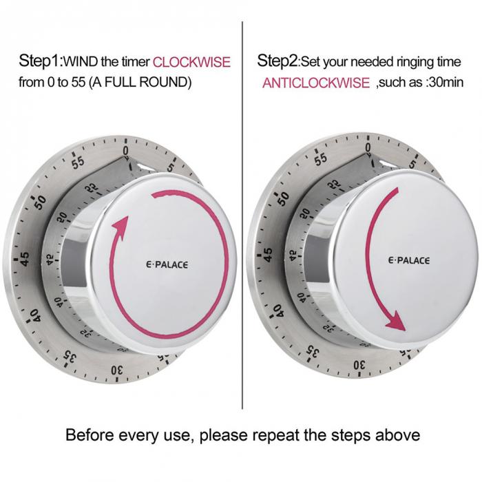 Cooking Timer 60-Minute Magnetic Tool