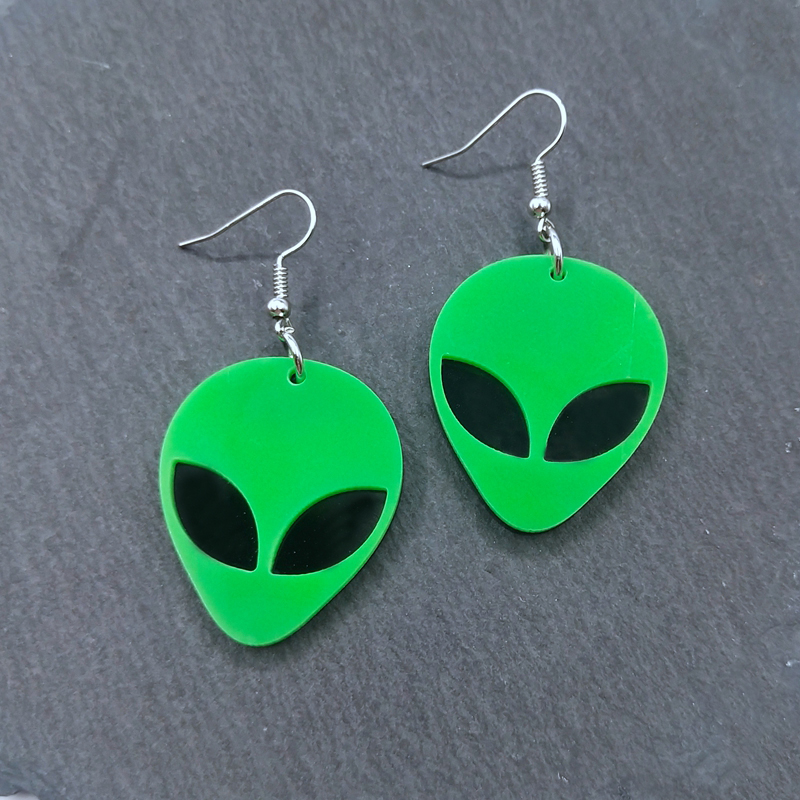Cool Acrylic Drop Alien Earrings Cool Acrylic Drop Alien Earrings