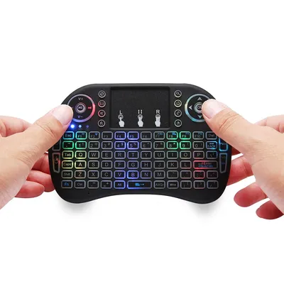 Cool Backlit I8 Mini Wireless Keyboard 2.4GHz Air Mouse Touchpad Handheld for Android TV BOX Mini PC Cool Backlit I8 Mini Wireless Keyboard 2.4GHz Air Mouse Touchpad Handheld for Android TV BOX Mini PC