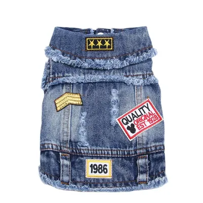 Cool Fashionable Denim Dog Jacket