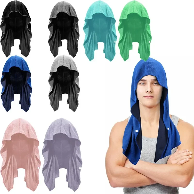 Cooling Hoodie Towel Cooling Towels Quick Drying Absorbent Towels for Neck and Face UV Protection Sport Workout Camping