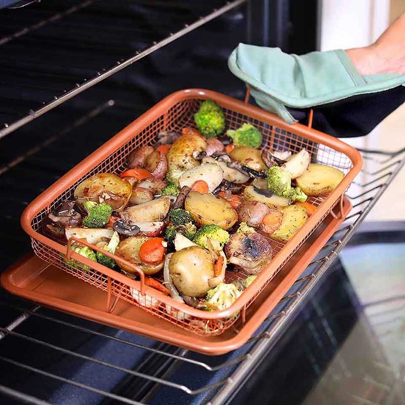 Copper Mesh Oven Grill Tray