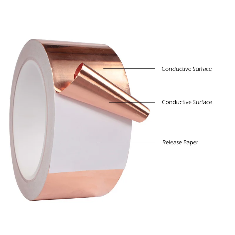 Copper Tape EMI Shielding Foil Double Side DIY Conductive Repair Adhesive Snail Tape