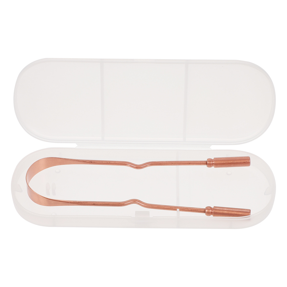 Copper Tongue Cleaner with Case