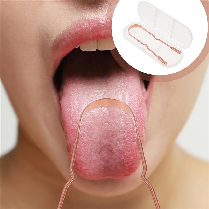 Copper Tongue Cleaner with Case Copper Tongue Cleaner with Case