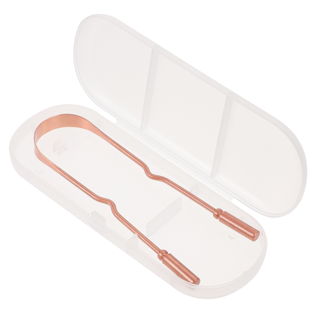 Copper Tongue Cleaner with Case Copper Tongue Cleaner with Case
