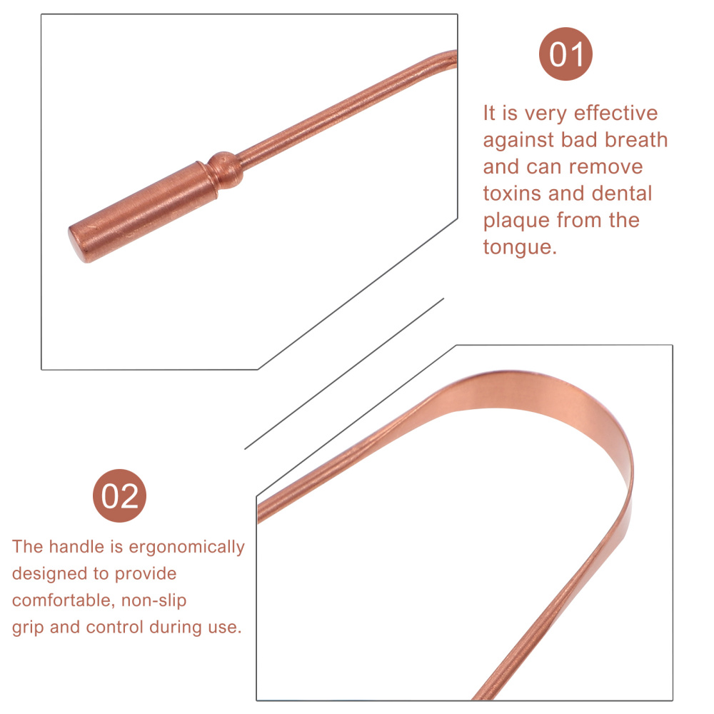 Copper Tongue Cleaner with Case Copper Tongue Cleaner with Case