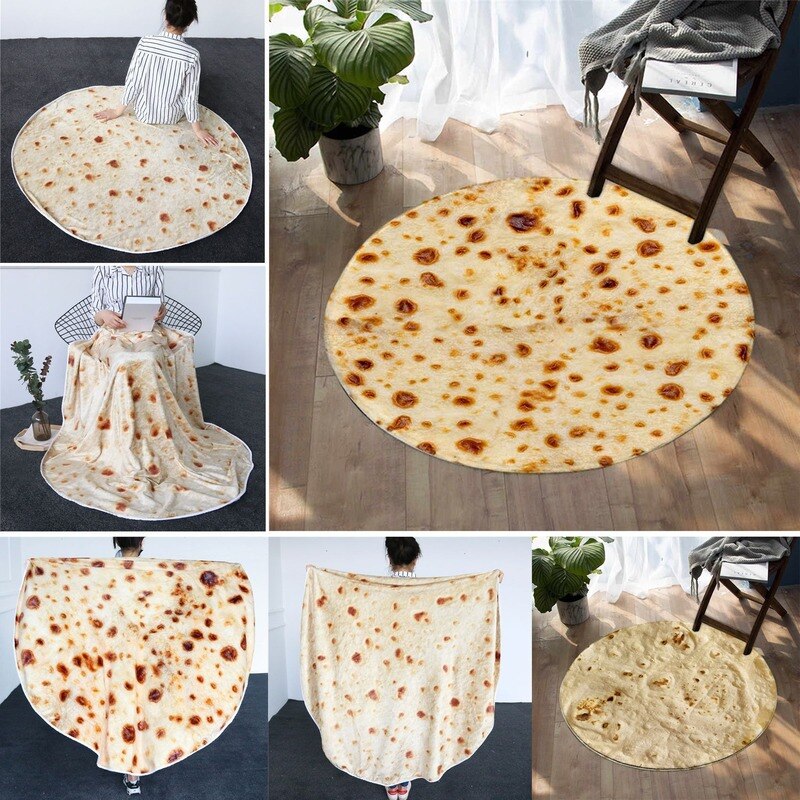 Coral Fleece Flour Tortilla Blanket