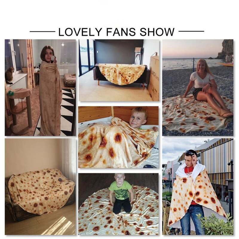 Coral Fleece Flour Tortilla Blanket