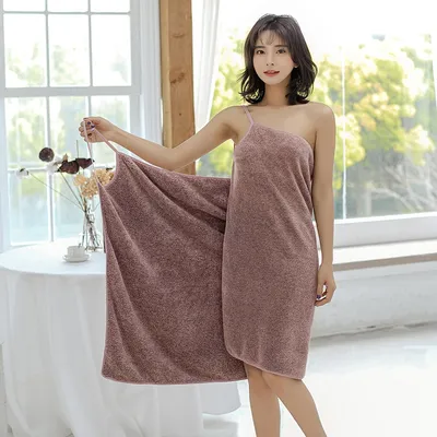 Coral Fleece Wearable Bath Towel Coral Fleece Wearable Bath Towel
