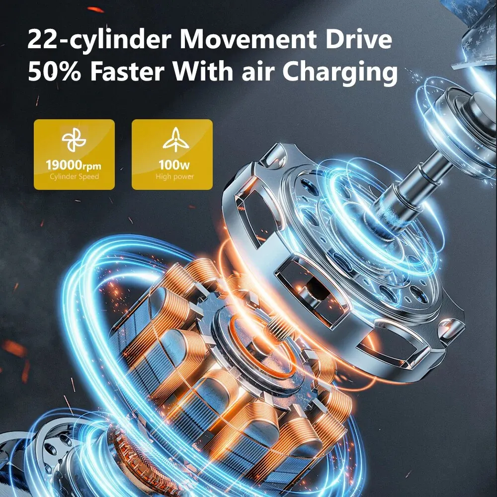 Corded Portable Car Air Pump Upgraded 12V 150PSI Electric Tire Inflator Pump Motorcycle Bike Ball LED Light Car Air