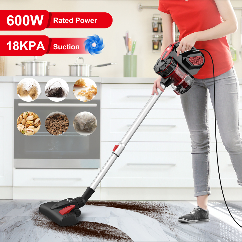 Corded Vacuum Cleaners 18Kpa Powerful Suction 600W Motor 4 in 1 stick Handheld Vaccum Cleaner for Home Pet Hair Carpet Corded Vacuum Cleaners 18Kpa Powerful Suction 600W Motor 4 in 1 stick Handheld Vaccum Cleaner for Home Pet Hair Carpet