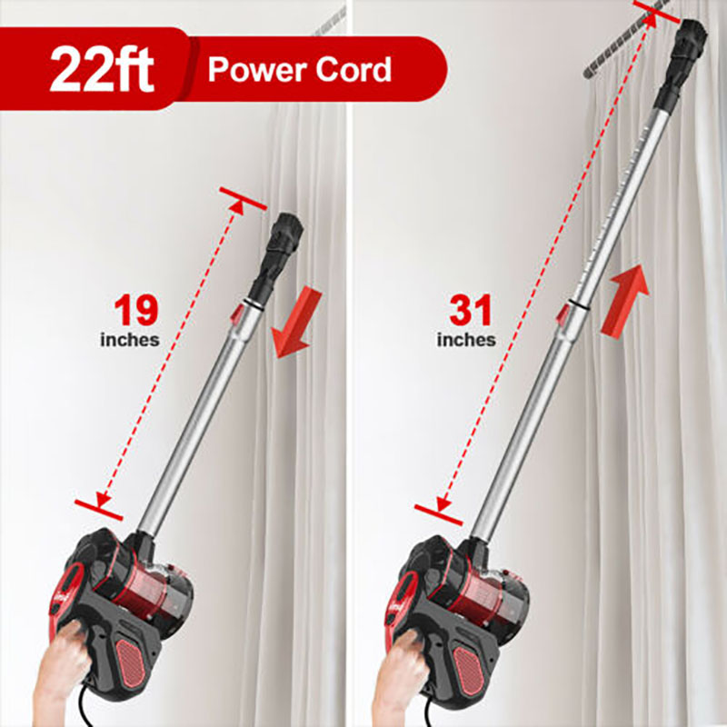 Corded Vacuum Cleaners 18Kpa Powerful Suction 600W Motor 4 in 1 stick Handheld Vaccum Cleaner for Home Pet Hair Carpet Corded Vacuum Cleaners 18Kpa Powerful Suction 600W Motor 4 in 1 stick Handheld Vaccum Cleaner for Home Pet Hair Carpet