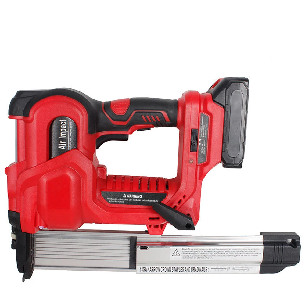 Cordless Electric 2 in 1 Nailer and Stapler Gun with 200pcs 32mm and 200pcs 50mm Nails Compatible