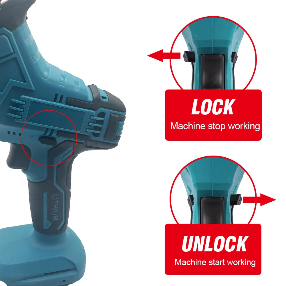 Cordless Electric Reciprocating Saw Wood Metal Cutting Saw Lithium Battery Saber Saw Portable Saw Power Tool For Makita Cordless Electric Reciprocating Saw Wood Metal Cutting Saw Lithium Battery Saber Saw Portable Saw Power Tool For Makita