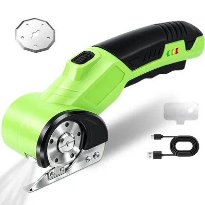Cordless Electric Scissors 4V Rechargeable Box Cutter Powerful Cutter for Carpet & Cardboard Cutter Tool with LED Light Cordless Electric Scissors 4V Rechargeable Box Cutter Powerful Cutter for Carpet & Cardboard Cutter Tool with LED Light