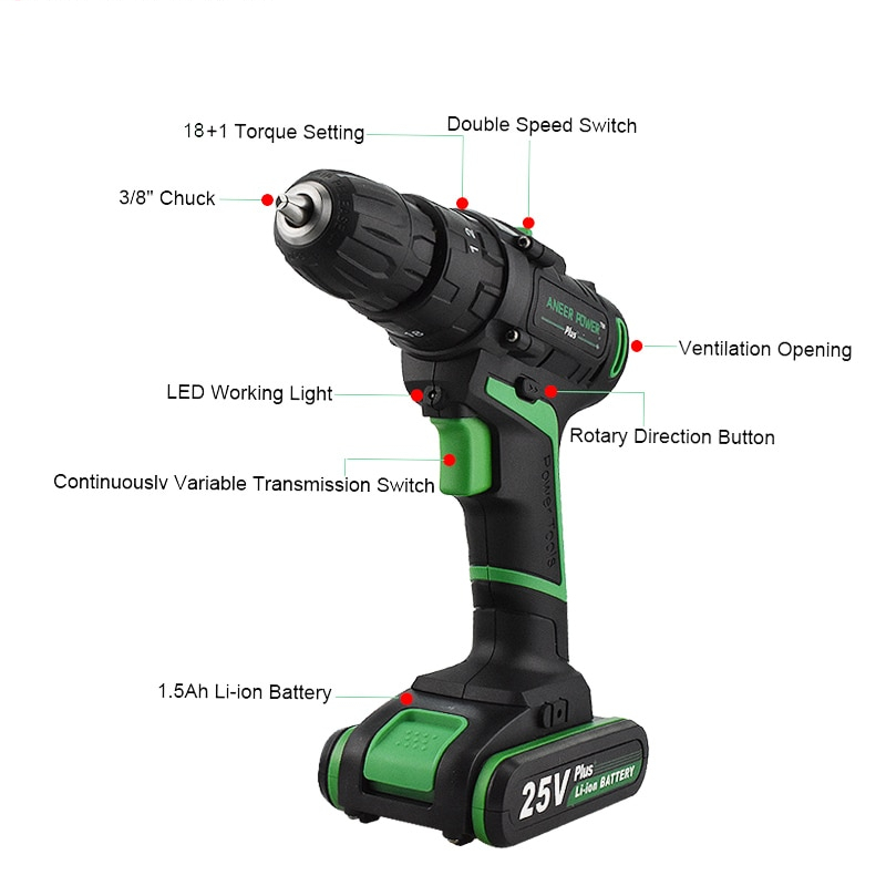 Cordless Hammer Drill Multi-Function Tool