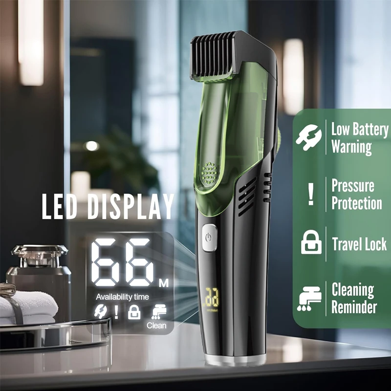 Cordless Men Beard Trimmer Rechargeable Electric Shaver with 20 Trim Built-in Vacuum Clipper for Mustache Sideburns Cordless Men Beard Trimmer Rechargeable Electric Shaver with 20 Trim Built-in Vacuum Clipper for Mustache Sideburns