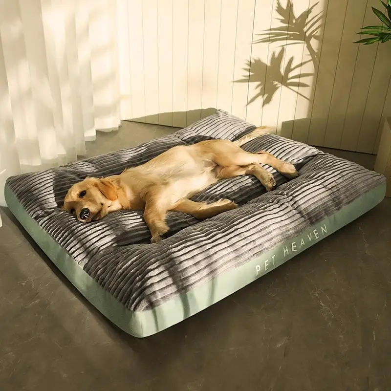 Corduroy Dog Mat Plush Dog Bed for Small Medium Large Dogs Detachable Washable Pet Sleeping Bed Mat Pet Supplies