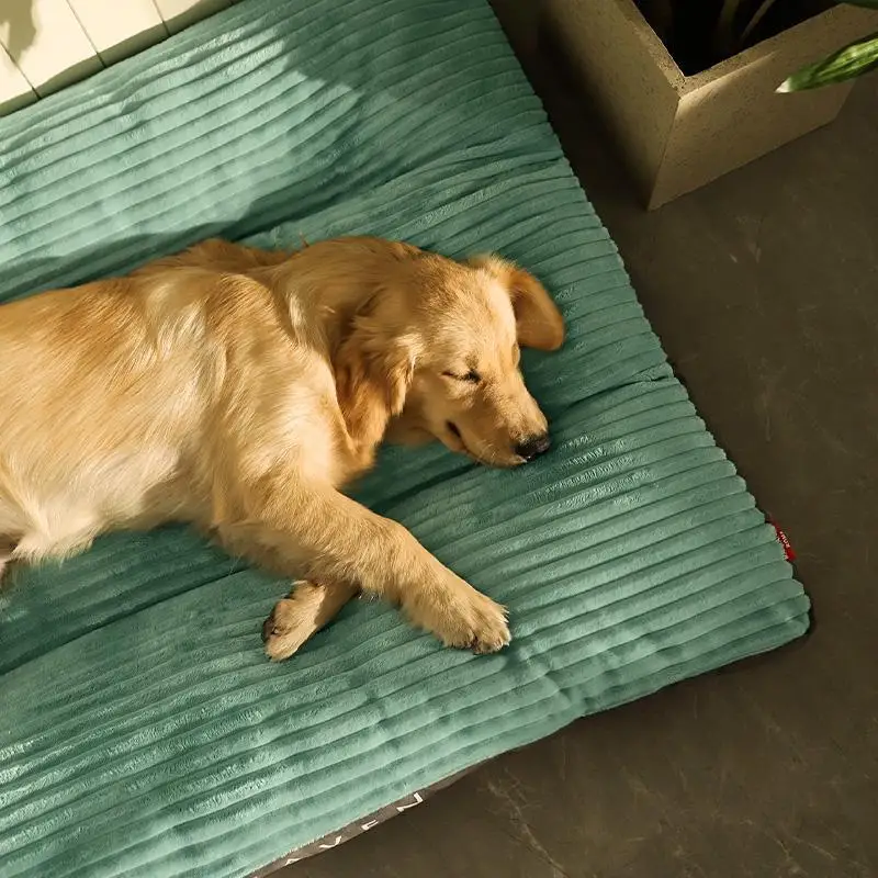 Corduroy Dog Mat Plush Dog Bed for Small Medium Large Dogs Detachable Washable Pet Sleeping Bed Mat Pet Supplies