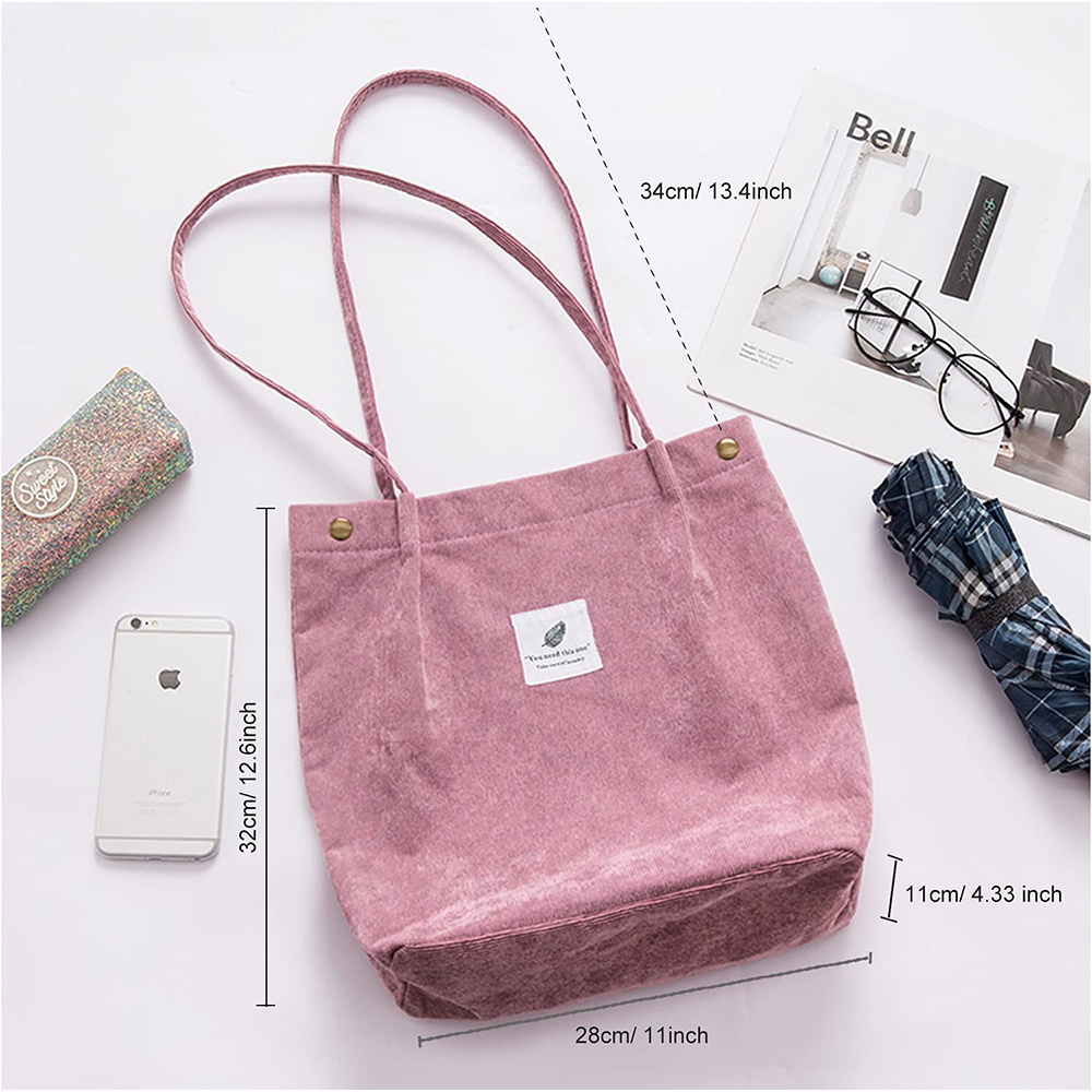 Corduroy Tote Bag for Women