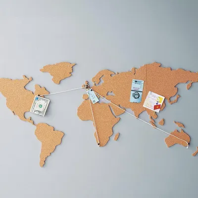 Cork Board World Map Wall Sticker Cork Board World Map Wall Sticker