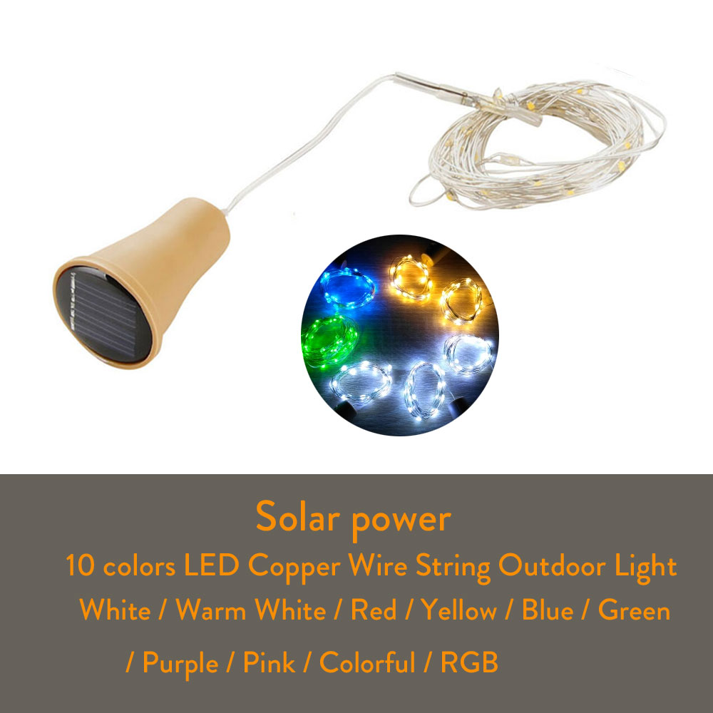 Cork Bottle Light Solar LED Decor Cork Bottle Light Solar LED Decor