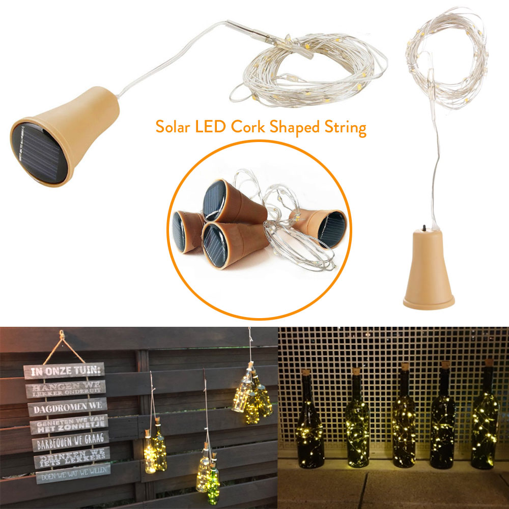 Cork Bottle Light Solar LED Decor Cork Bottle Light Solar LED Decor