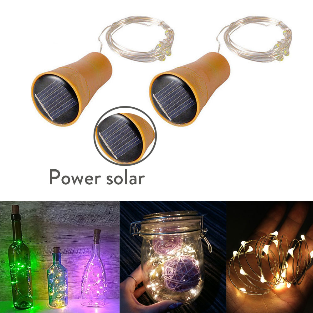Cork Bottle Light Solar LED Decor Cork Bottle Light Solar LED Decor