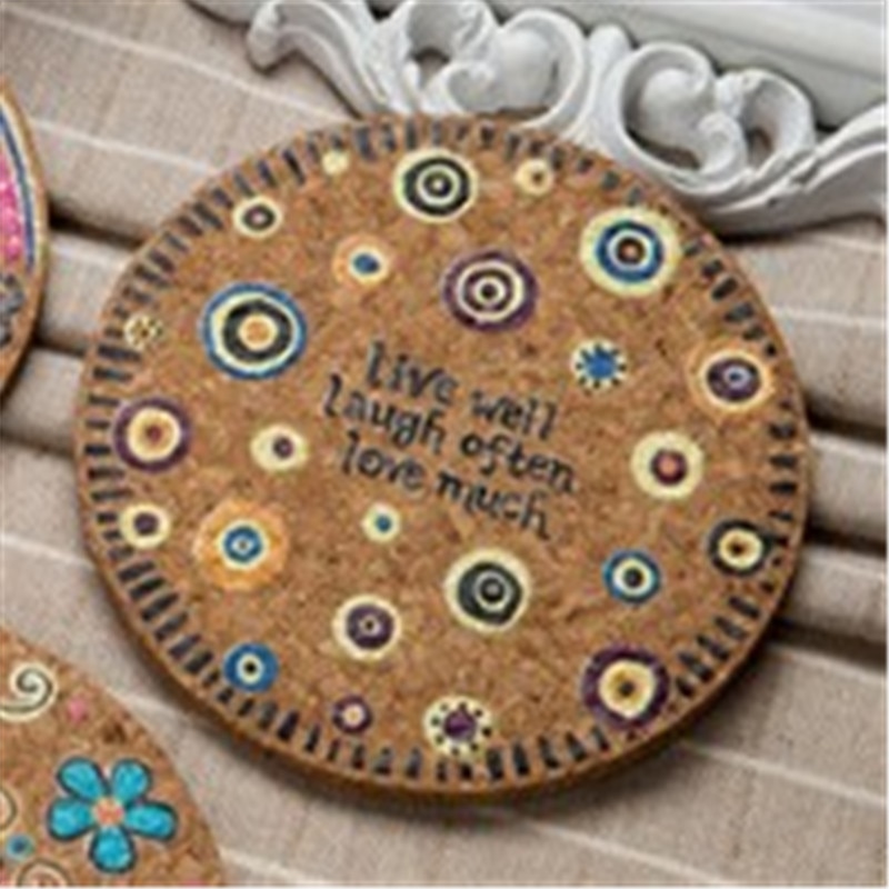Cork Coasters Drink Holder Mats (4Pcs)