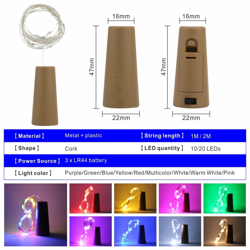 Cork Shape Wine Bottle Fairy Lights Cork Shape Wine Bottle Fairy Lights