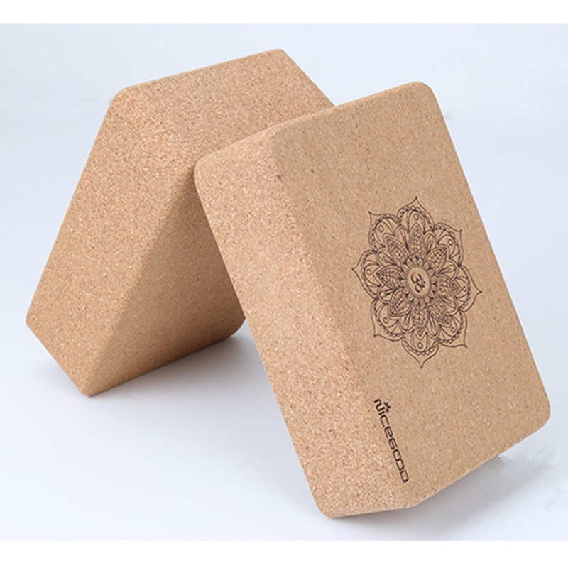 Cork Yoga Block Fitness Equipment (2 pcs)