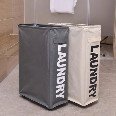 Corner Laundry Bin with Wheels Corner Laundry Bin with Wheels