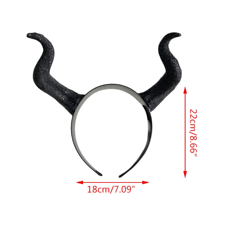 Cosplay Black Demon Horns Headband