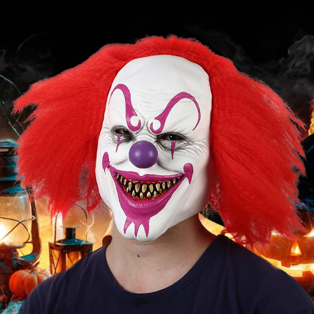 Cosplay Halloween Face Cover Clown Face Cover Halloween Party Red Eye Latex Headgear Funny Masquerade Costume Props Cosplay Halloween Face Cover Clown Face Cover Halloween Party Red Eye Latex Headgear Funny Masquerade Costume Props