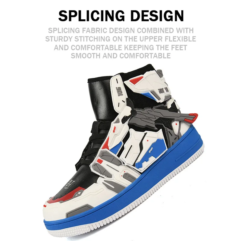 Cosplay Mid Cut Basketball Boots Unisex Mechanical Style Athletics Sport Trainer Tennis Basketball Shoes Cosplay Mid Cut Basketball Boots Unisex Mechanical Style Athletics Sport Trainer Tennis Basketball Shoes