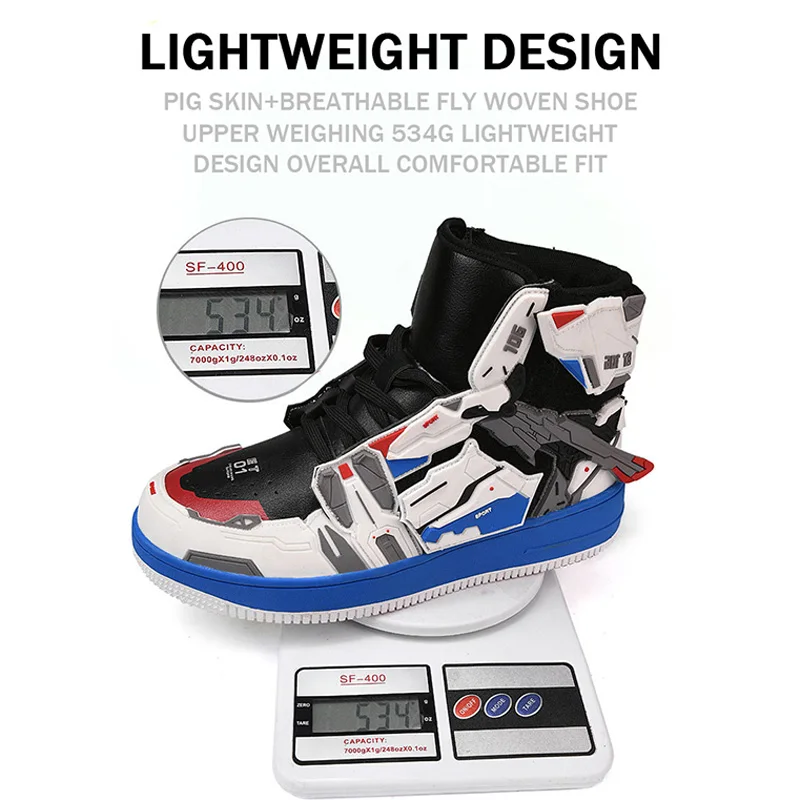 Cosplay Mid Cut Basketball Boots Unisex Mechanical Style Athletics Sport Trainer Tennis Basketball Shoes Cosplay Mid Cut Basketball Boots Unisex Mechanical Style Athletics Sport Trainer Tennis Basketball Shoes
